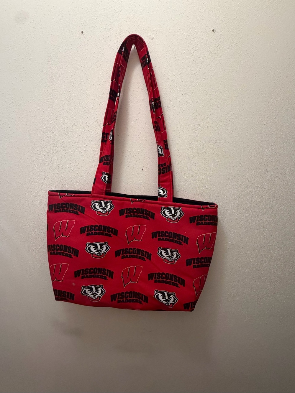 Wisconsin Badgers Red Tote Bag